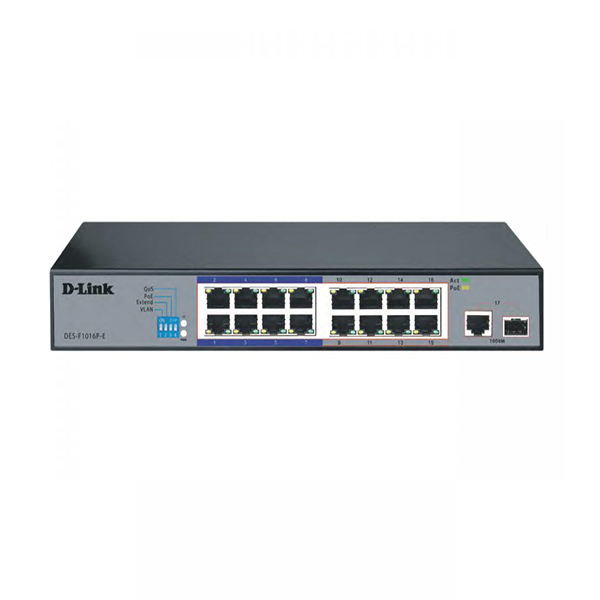 سوئیچ 16 پورت دی لینک مدل DGS-F1016P-E